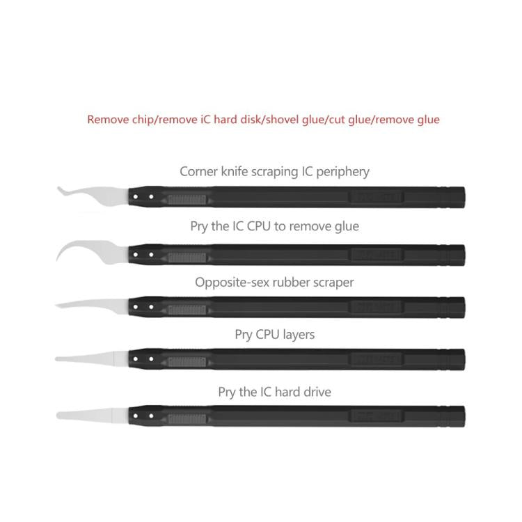 MaAnt M075 5pcs /Set Cell Phone Repair Rework Blade Pry Knife Motherboard Scraping Cutting Degumming Tool - Crowbar by MaAnt | Online Shopping UK | buy2fix