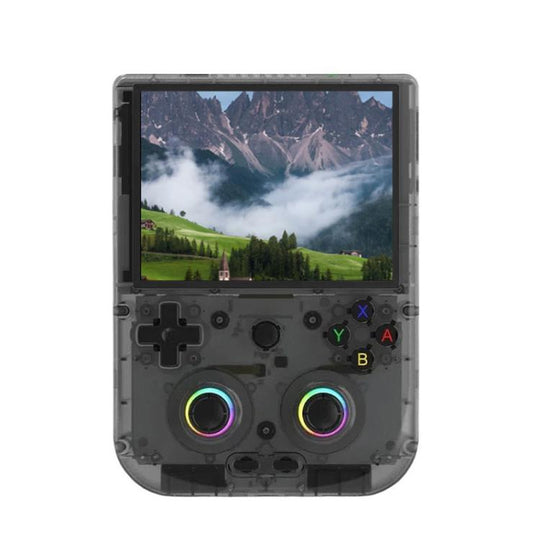 ANBERNIC RG406V 4 inch IPS Multi-Touch Portable Retro Gaming Console, Memory: 512G(Transparent Black)