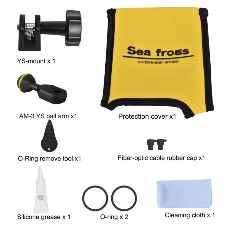 Sea Frogs SF-01  100M/328FT Underwater Strobe For Diving Photography(Black) - Shoe Mount Flashes by Sea Frogs | Online Shopping UK | buy2fix