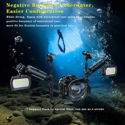 Sea Frogs SF-22  40M/130FT 6000 Lumen Underwater Photography Light(Black) -  by Sea Frogs | Online Shopping UK | buy2fix