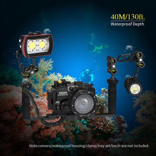 Sea Frogs SL-21 3500 Lumen 40m/130ft Waterproof Video Light For Diving Photo(Black) -  by Sea Frogs | Online Shopping UK | buy2fix