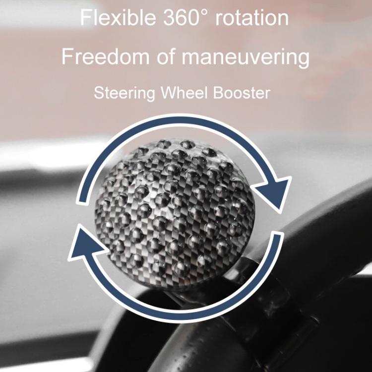 Car Steering Wheel Booster Non-Slip One-Handed Turning Assistant Ball, Style: Carbon Fiber Pattern-Massage Model - Steering Wheel Accessories by buy2fix | Online Shopping UK | buy2fix