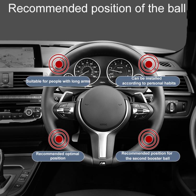 Car Steering Wheel Booster Non-Slip One-Handed Turning Assistant Ball, Style: Carbon Fiber Pattern-Massage Model - Steering Wheel Accessories by buy2fix | Online Shopping UK | buy2fix