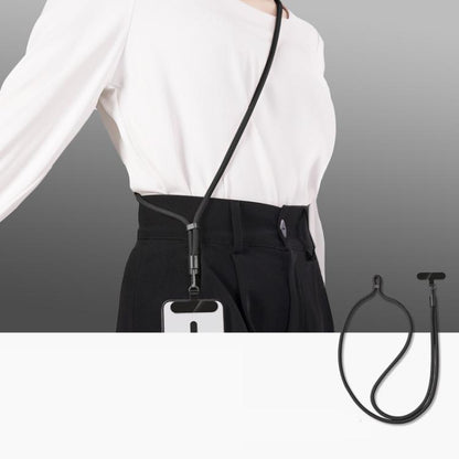 Crossbody Adjustable Phone Lanyard With Self-Locking 360-Degree Rotatable Anti-Tangle Design & TPU Clip Black - Lanyards & Wrist Straps by buy2fix | Online Shopping UK | buy2fix