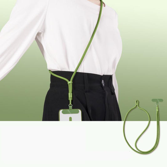 Crossbody Adjustable Phone Lanyard With Self-Locking 360-Degree Rotatable Anti-Tangle Design & TPU Clip Green - Lanyards & Wrist Straps by buy2fix | Online Shopping UK | buy2fix