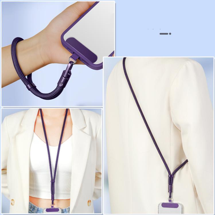 Crossbody Adjustable Phone Lanyard With Self-Locking 360-Degree Rotatable Anti-Tangle Design & TPU Clip Green - Lanyards & Wrist Straps by buy2fix | Online Shopping UK | buy2fix