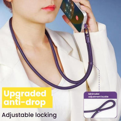 Neck Style Adjustable Phone Lanyard With Self-Locking 360-Degree Rotatable Anti-Tangle Design & TPU Clip Green - Lanyards & Wrist Straps by buy2fix | Online Shopping UK | buy2fix