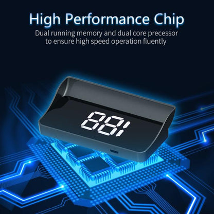 W1 Car HUD Head-up Display GPS Speedometer Speed Display, Spec: KM(Green) - Head Up Display System by buy2fix | Online Shopping UK | buy2fix
