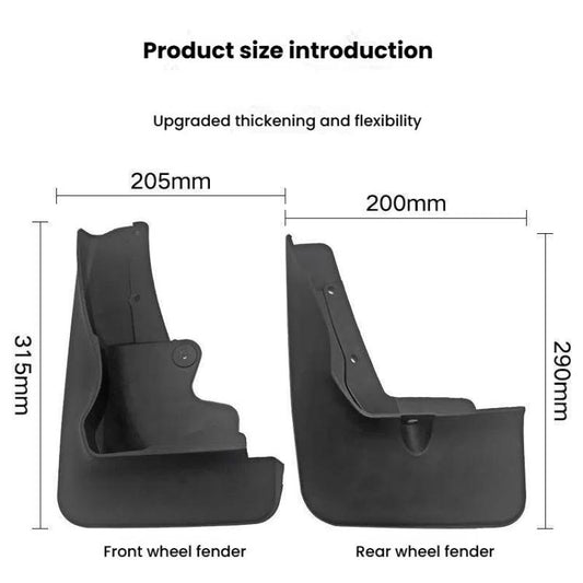 For Mitsubishi ASX Car Tire Soft Rubber Mudguard(Black) - Wheels Tires & Parts by buy2fix | Online Shopping UK | buy2fix