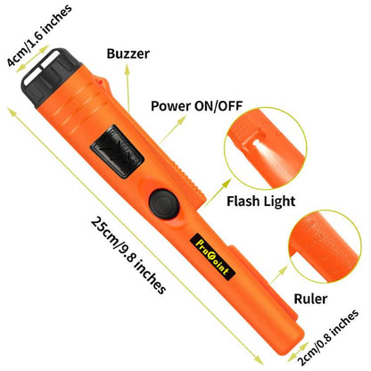 Goint IP67 Waterproof Handheld Metal Detector Outdoor Archaeological Treasure Hunter Security Detector(Orange) - Metal Detector by Goint | Online Shopping UK | buy2fix