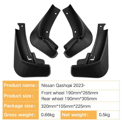 For 2023 Nissan Qashqai Car Tire Soft Rubber Mudguard(Black) - Wheels Tires & Parts by buy2fix | Online Shopping UK | buy2fix