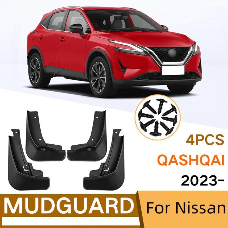 For 2023 Nissan Qashqai Car Tire Soft Rubber Mudguard(Black) - Wheels Tires & Parts by buy2fix | Online Shopping UK | buy2fix