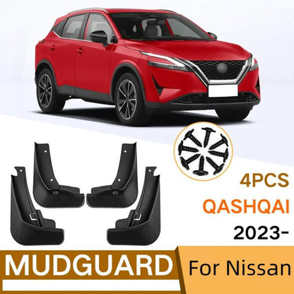 For 2023 Nissan Qashqai Car Tire Soft Rubber Mudguard(Black) - Wheels Tires & Parts by buy2fix | Online Shopping UK | buy2fix