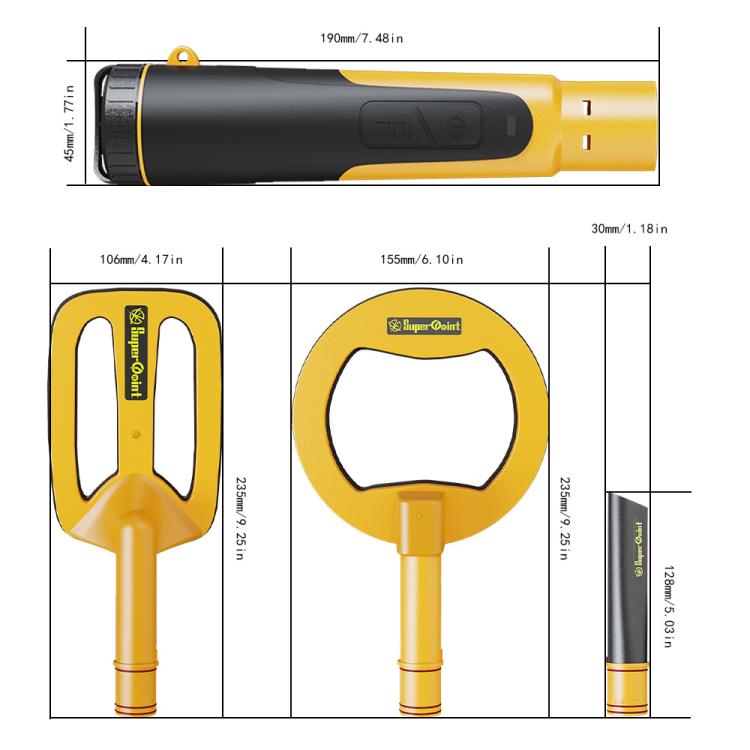 Goint IP960 Handheld 3 In 1 Metal Detector Outdoor Treasure Hunting Pulse Waterproof Rechargeable Gold Detector - Metal Detector by Goint | Online Shopping UK | buy2fix