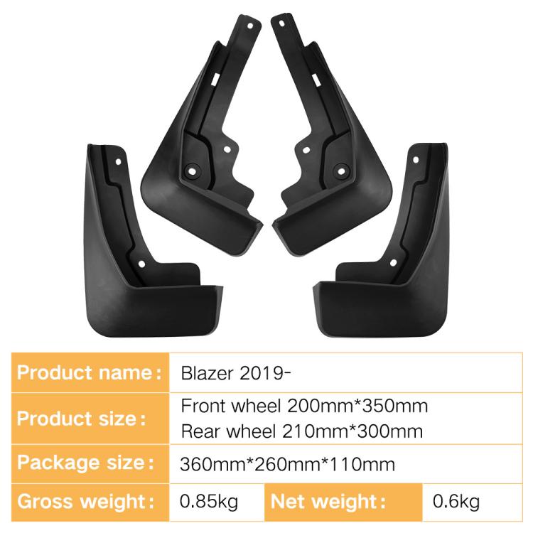 For 2019-2024 Chevrolet Blazer Car Tire Soft Rubber Mudguard(Black) - Wheels Tires & Parts by buy2fix | Online Shopping UK | buy2fix