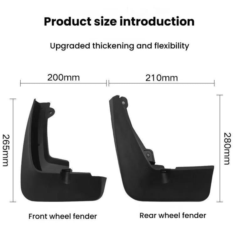 For 2019-2020 Renault Captur Car Tire Soft Rubber Mudguard(Black) - Wheels Tires & Parts by buy2fix | Online Shopping UK | buy2fix