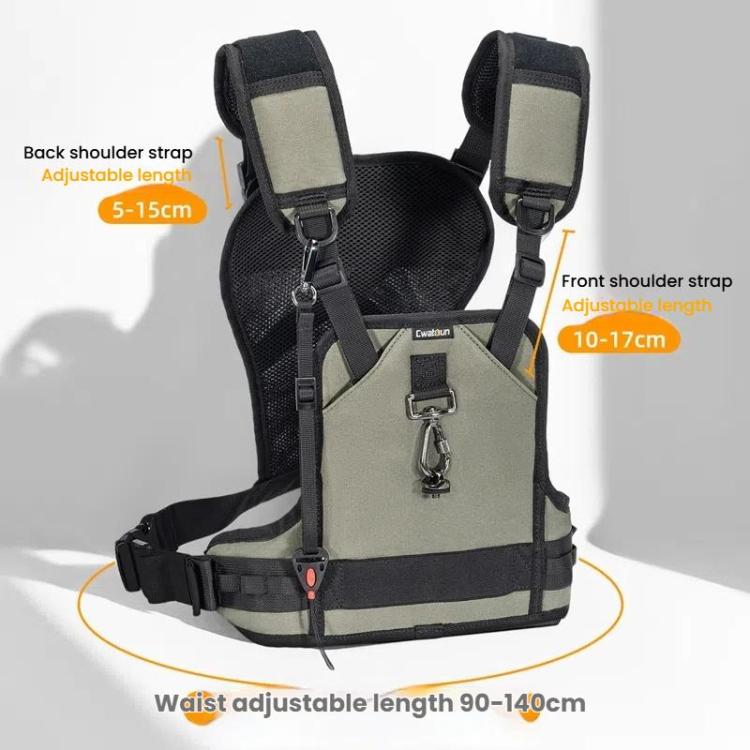 Cwatcun D182 Camera Strap Vest Outdoor Stress Relief DSLR Camera Quick Release Vest - Camera Strap by Cwatcun | Online Shopping UK | buy2fix