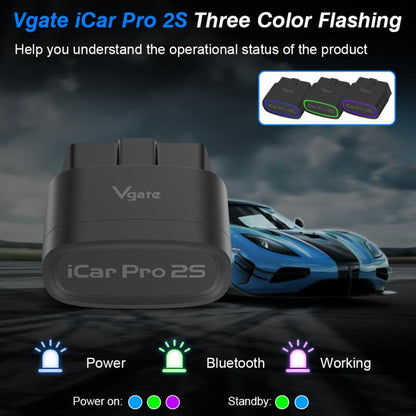 Vgate 3m bps Sleep Wireless Wake-up Diagnostic Instrument(iCar Pro 2S) - Code Readers & Scan Tools by Vgate | Online Shopping UK | buy2fix