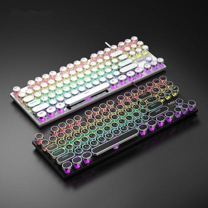iMICE GK-800 87 Keys USB Wired RGB Round Keycap Mechanical Keyboard(Black) - Wired Keyboard by iMICE | Online Shopping UK | buy2fix