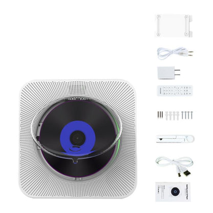 Kecag KC-807 Wall-mounted Home Retro Bluetooth CD Player, Spec: EU Plug(White) - DVD & LCD Player by Kecag | Online Shopping UK | buy2fix