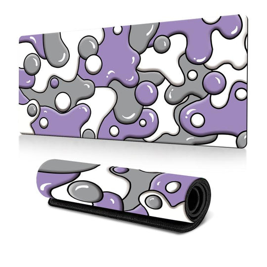 Abstract Fluid Color Blending Mouse Pad Non-Slip Rubber Desk Mat For Office, Gaming 300x600x3mm(No.3)