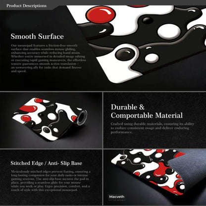 Abstract Fluid Color Blending Mouse Pad Non-Slip Rubber Desk Mat For Office, Gaming 300x800x3mm(No.2) - Mouse Pads by buy2fix | Online Shopping UK | buy2fix
