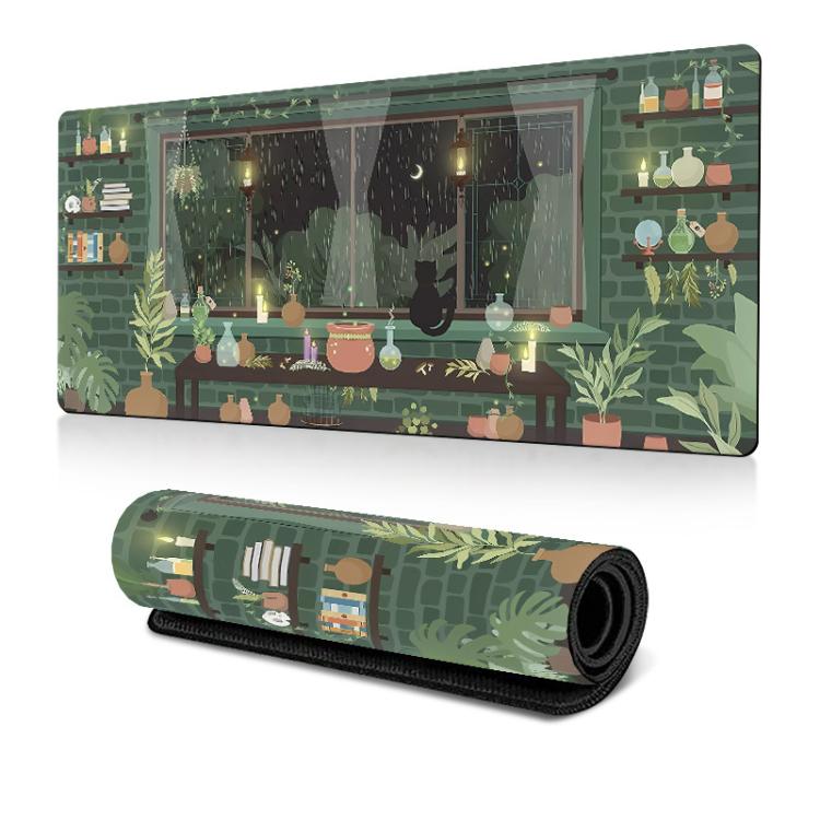 Frog Mouse Pad Cute Green Desk Mat With Non-Slip Rubber Base  For Computer Laptop 300x700x3mm(Pattern 2) - Mouse Pads by buy2fix | Online Shopping UK | buy2fix