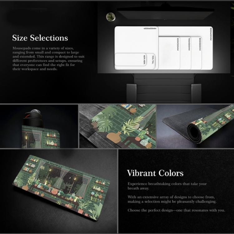 Frog Mouse Pad Cute Green Desk Mat With Non-Slip Rubber Base  For Computer Laptop 300x600x3mm(Pattern 6) - Mouse Pads by buy2fix | Online Shopping UK | buy2fix