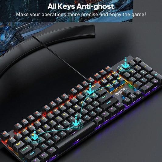 iMICE GK-600 USB Wired RGB Mechanical Metal Gaming Keyboard - Wired Keyboard by iMICE | Online Shopping UK | buy2fix