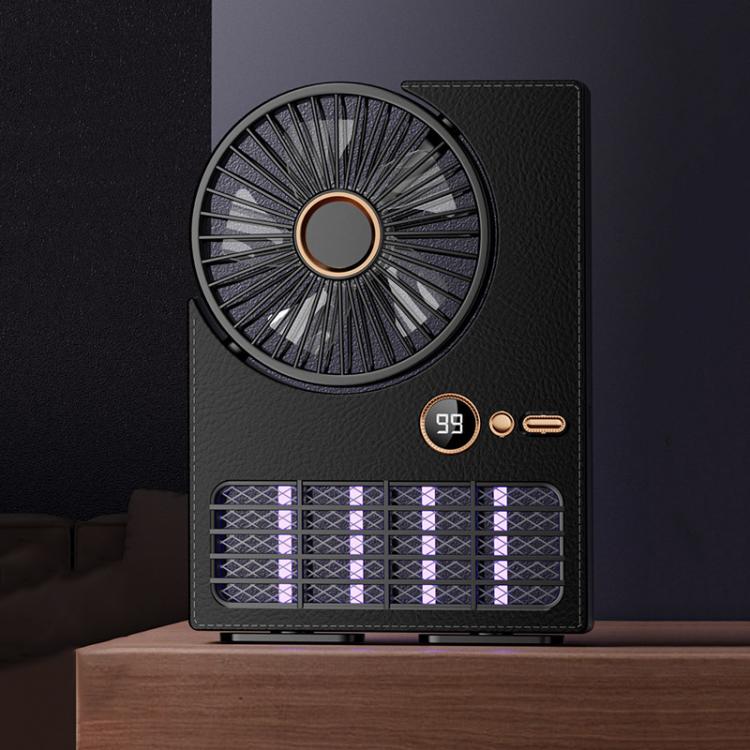 2-in-1 Household Electric Fan Mosquito Killer Lamp LED Digita lDesktop Fan, Color: Plug-in Black - Electric Fans by buy2fix | Online Shopping UK | buy2fix