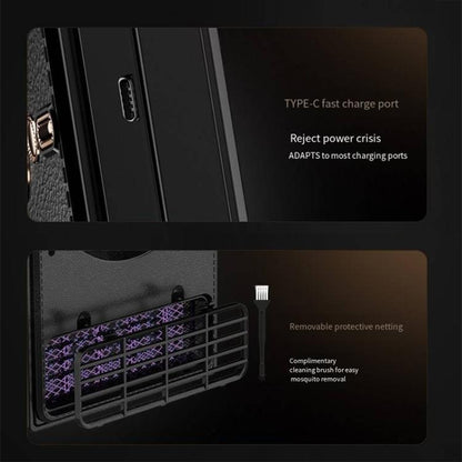 2-in-1 Household Electric Fan Mosquito Killer Lamp LED Digita lDesktop Fan, Color: Plug-in Black - Electric Fans by buy2fix | Online Shopping UK | buy2fix