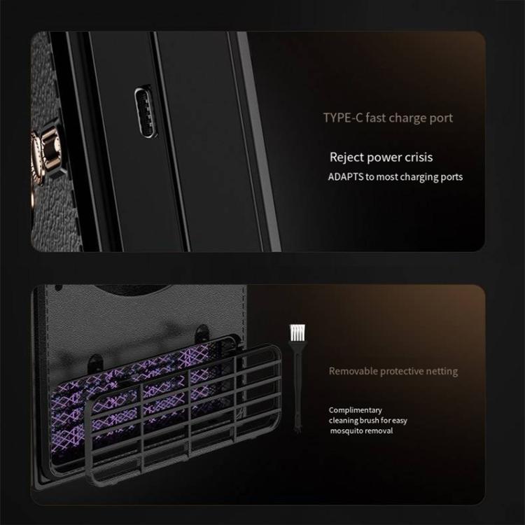 2-in-1 Household Electric Fan Mosquito Killer Lamp LED Digita lDesktop Fan, Color: 3000mAh White - Electric Fans by buy2fix | Online Shopping UK | buy2fix