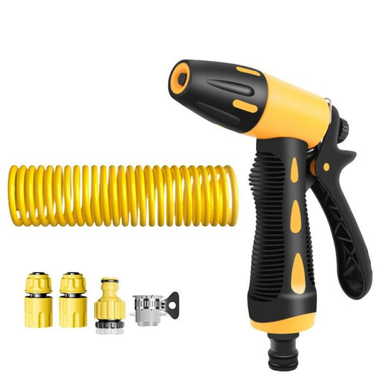 High-pressure Car Wash Sprinkler Household Spray Nozzle Rinse Watering Car Cleaning Tools, Spec: With Connectors+10m Spring Tube - Car Washer & Accessories by buy2fix | Online Shopping UK | buy2fix