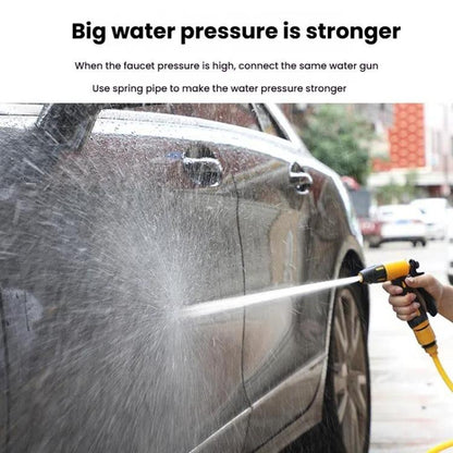 High-pressure Car Wash Sprinkler Household Spray Nozzle Rinse Watering Car Cleaning Tools, Spec: With Connectors+30m Spring Tube+Foam Jug - Car Washer & Accessories by buy2fix | Online Shopping UK | buy2fix