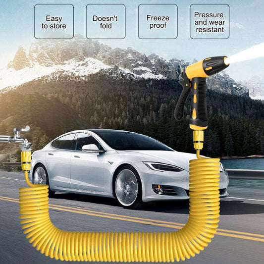 High-pressure Car Wash Sprinkler Household Spray Nozzle Rinse Watering Car Cleaning Tools, Spec: With Connectors+30m Spring Tube+Foam Jug - Car Washer & Accessories by buy2fix | Online Shopping UK | buy2fix