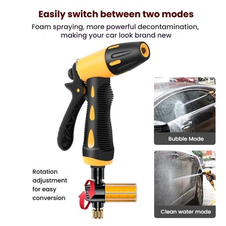 High-pressure Car Wash Sprinkler Household Spray Nozzle Rinse Watering Car Cleaning Tools, Spec: With Connectors+10m Spring Tube+Foam Jug - Car Washer & Accessories by buy2fix | Online Shopping UK | buy2fix