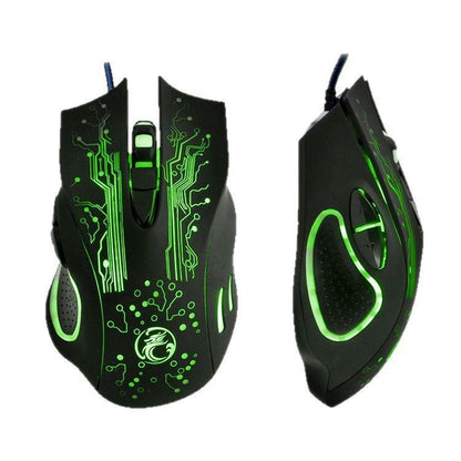 iMICE GK-490 4 In 1 Wired Hovering Illuminated Gaming Keyboard Mouse Headset Set - Wired Keyboard by iMICE | Online Shopping UK | buy2fix