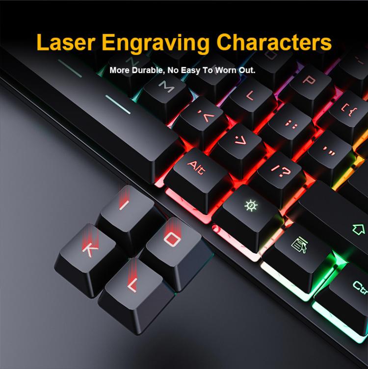 iMICE GK-490 4 In 1 Wired Hovering Illuminated Gaming Keyboard Mouse Headset Set - Wired Keyboard by iMICE | Online Shopping UK | buy2fix