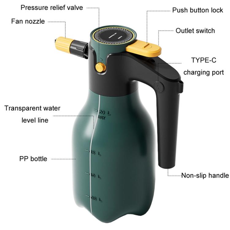 2L SUITU ST-6324 Pneumatic Cordless Motorized Car Wash Foam Sprayer Household Watering Gardening Watering Pot - Car washing supplies by SUITU | Online Shopping UK | buy2fix