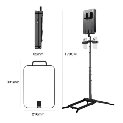1.7m 14-Inch Suitcase Integrated Design Fill Light Foldable 3500-6000K Full-Screen Live Photography  Video Light YY-3 - Selfie Light by buy2fix | Online Shopping UK | buy2fix