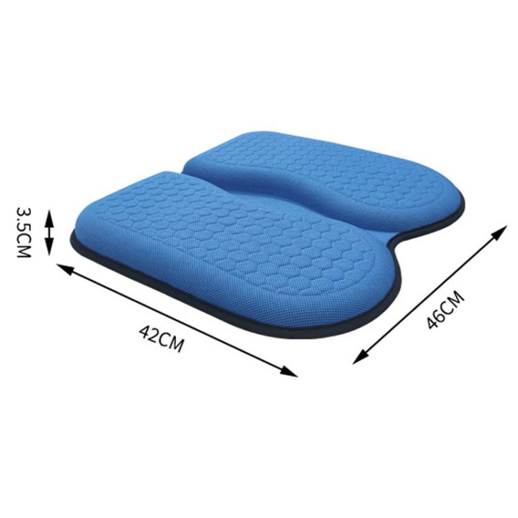 45x42x3.5cm Car Honeycomb Gel Seat Cushion Breathable Ice Silk Cushion(Blue) - Seat Accessories by buy2fix | Online Shopping UK | buy2fix