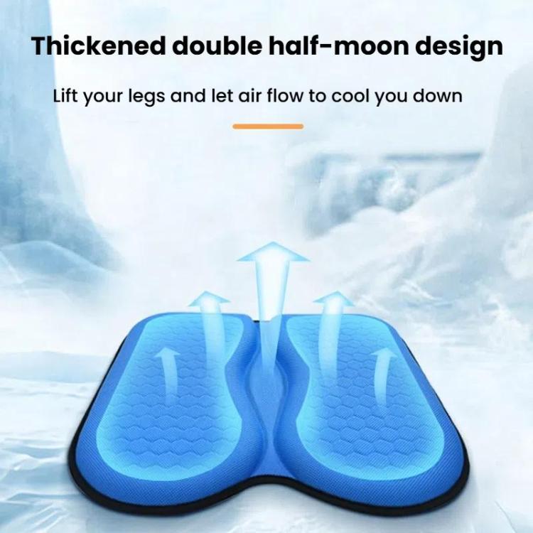 45x42x3.5cm Car Honeycomb Gel Seat Cushion Breathable Ice Silk Cushion(Gray) - Seat Accessories by buy2fix | Online Shopping UK | buy2fix