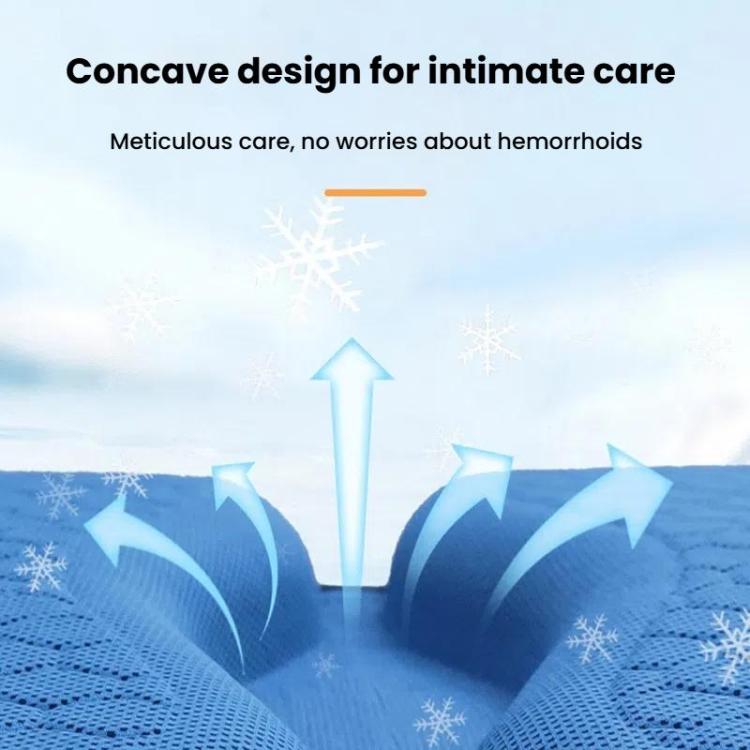 45x42x3.5cm Car Honeycomb Gel Seat Cushion Breathable Ice Silk Cushion(Blue) - Seat Accessories by buy2fix | Online Shopping UK | buy2fix