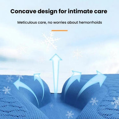 45x42x3.5cm Car Honeycomb Gel Seat Cushion Breathable Ice Silk Cushion(Blue) - Seat Accessories by buy2fix | Online Shopping UK | buy2fix