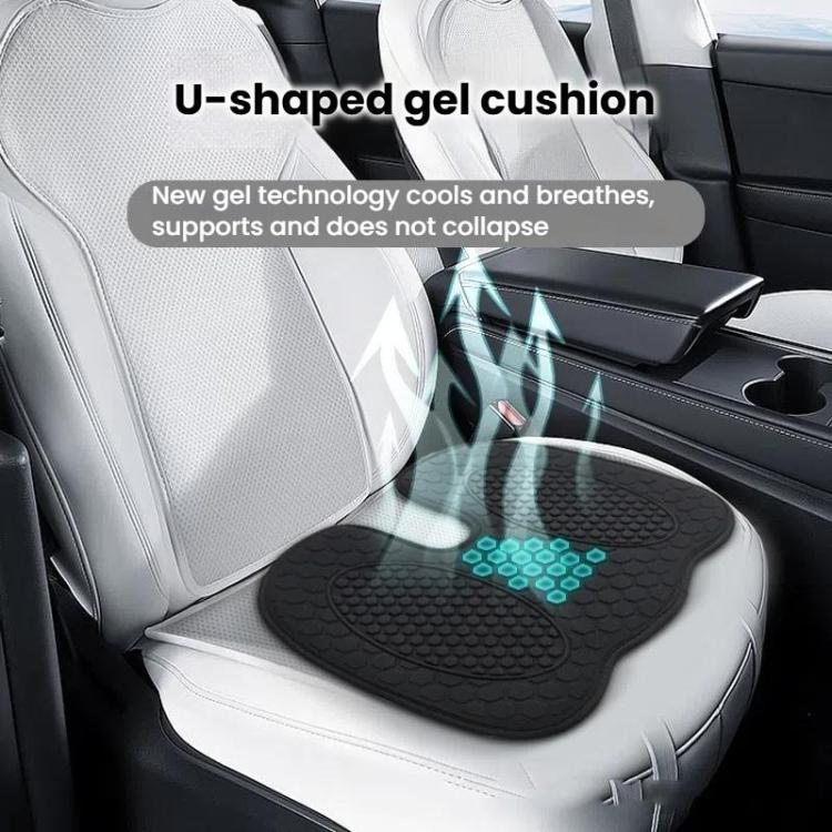 33.5x44x1cm Car Gel Cooling Breathable Chair Cushion(Gray) - Seat Accessories by buy2fix | Online Shopping UK | buy2fix