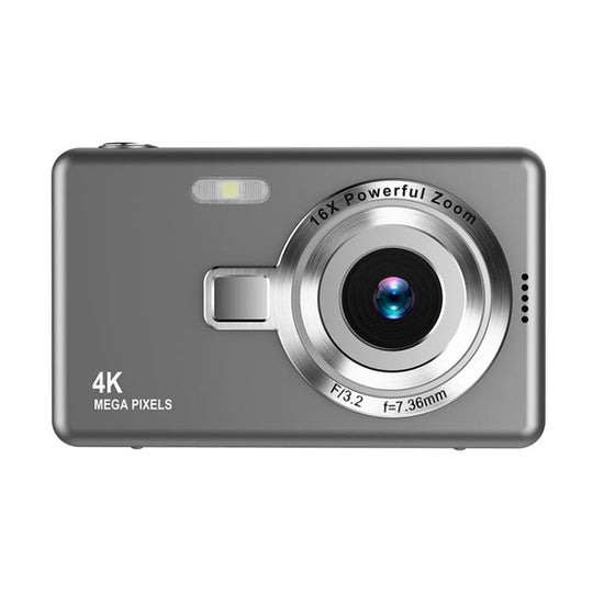 Q12 4K Pixel High Definition Digital Camera Portable Mini Photo Card Camera CCD(Gray)