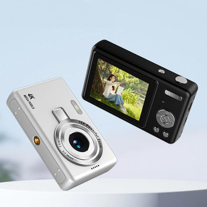 Q12 4K Pixel High Definition Digital Camera Portable Mini Photo Card Camera CCD(White) - Video Cameras by buy2fix | Online Shopping UK | buy2fix