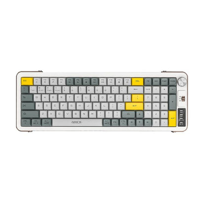 IMICE AN-800 Wireless Bluetooth Dual Mode Scissor Foot Structure Silent Keyboard(White Gray Orange) - Wireless Keyboard by iMICE | Online Shopping UK | buy2fix