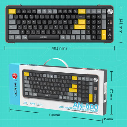 IMICE AN-800 Wireless Bluetooth Dual Mode Scissor Foot Structure Silent Keyboard(White Gray Orange) - Wireless Keyboard by iMICE | Online Shopping UK | buy2fix