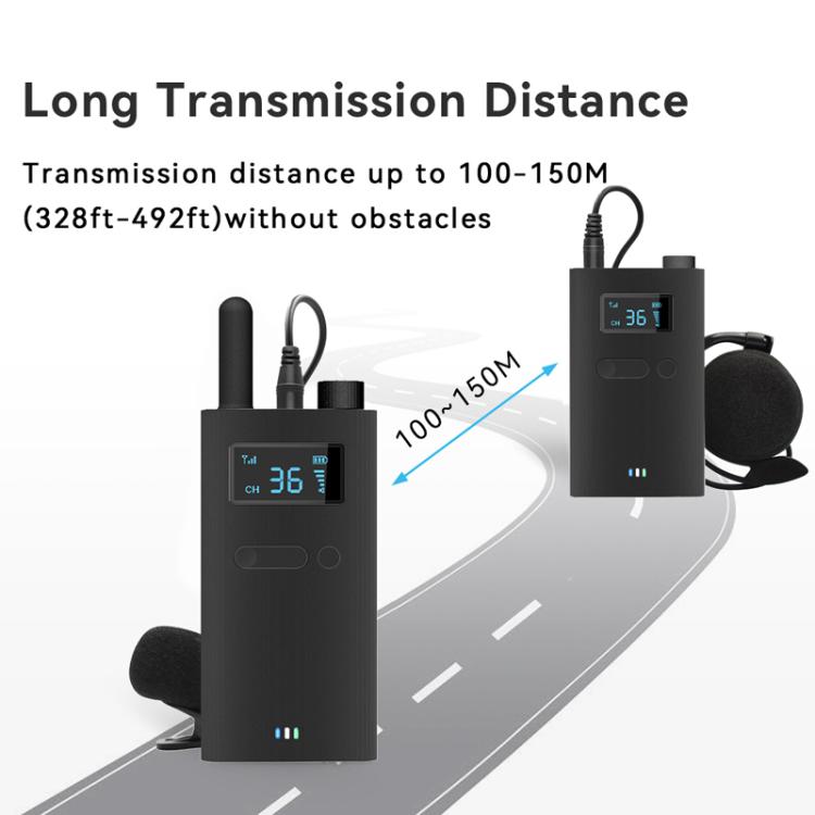 2.4G Wireless Office Conference Tour Guide Explainer One-Way One-To-Many Explainer Microphone, Specification: YWI22 Transmitter(Black) - Handheld Walkie Talkie by buy2fix | Online Shopping UK | buy2fix